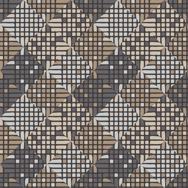 Безшовний Абстрактний Геометричний Візерунок Пікселі Мозаїчна Текстура Робота Пензлем Ручне — стоковий вектор