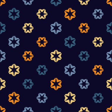 Dekoratif yıldız ile sorunsuz arka plan. Çalışmaları. Kuluçkalık ver. Gökyüzündeki yıldızlar. Çizikler doku. Duvar kağıdı, tekstil, ambalaj, web sayfası arka planı davetiye, için kullanılabilir.
