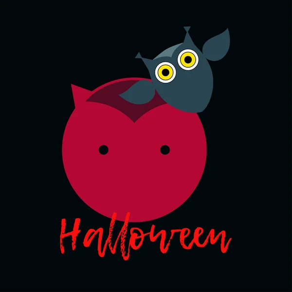 Affiche Joyeux Halloween Icônes Avec Diable Illustration Vectorielle Peut Être — Image vectorielle