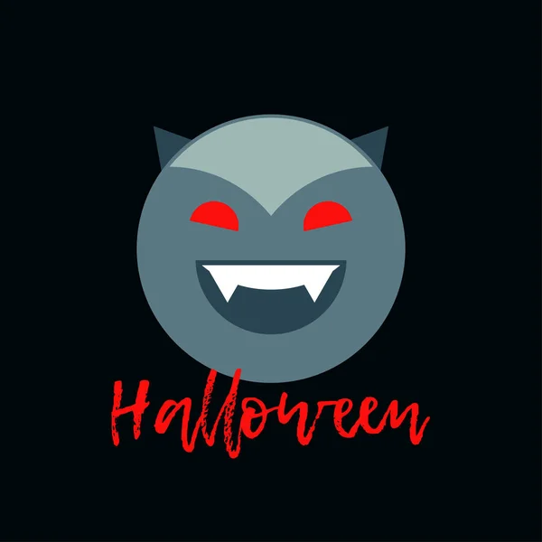 Poster Feliz Halloween Iconos Con Diablo Ilustración Vectorial Puede Utilizar — Vector de stock