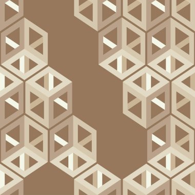 Dikişsiz soyut geometrik desen. 3D küp. Mozaik doku. Duvar kağıdı, tekstil, ambalaj, web sayfası arka planı davetiye, için kullanılabilir.