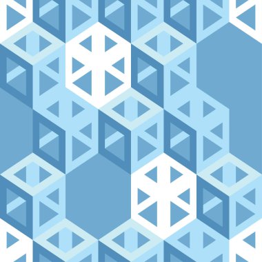 Dikişsiz soyut geometrik desen. 3D küp. Mozaik doku. Duvar kağıdı, tekstil, ambalaj, web sayfası arka planı davetiye, için kullanılabilir.