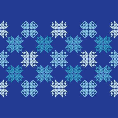 Örme Norveç kar taneleri. Sorunsuz vektör arka plan. Halk motifleri. Kış desen. Duvar kağıdı, tekstil, ambalaj, web sayfası arka planı davetiye, için kullanılabilir.