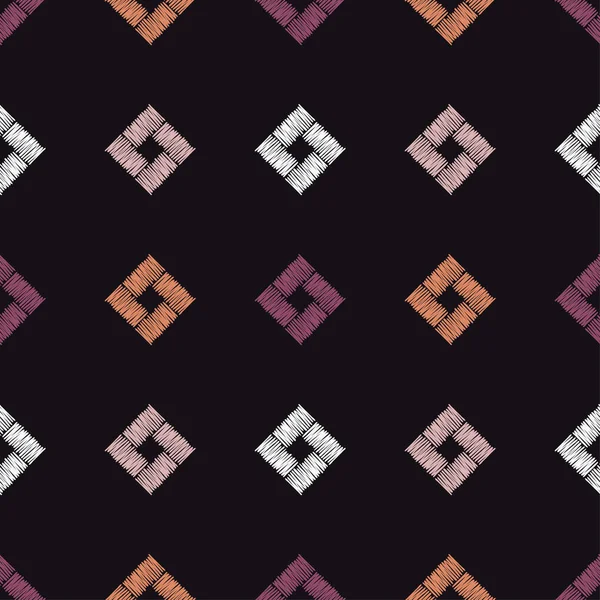 Nahtlose Abstrakte Geometrische Muster Textur Flickwerk Mosaikstruktur Pinselei Hand Schraffur — Stockvektor