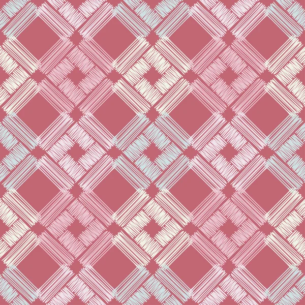 Naadloze Abstracte Geometrische Patroon Textuur Lappendeken Mozaïek Patroon Lijnvoering Hand — Stockvector