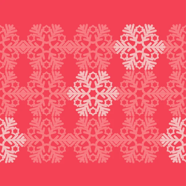 Fondo Vector Sin Costuras Con Copos Nieve Decorativos Feliz Invierno — Vector de stock
