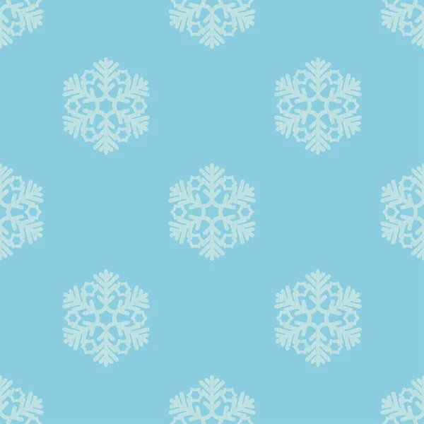 Fondo Vector Sin Costuras Con Copos Nieve Decorativos Feliz Invierno — Vector de stock