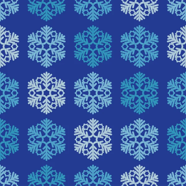 Fundo Vector Sem Costura Com Flocos Neve Decorativos Feliz Inverno —  Vetores de Stock
