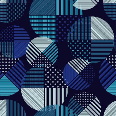 Polka dot seamless modeli. Geometrik arka plan. Nokta, daireler ve düğmeler. Duvar kağıdı, tekstil, ambalaj, web sayfası arka planı davetiye, için kullanılabilir.