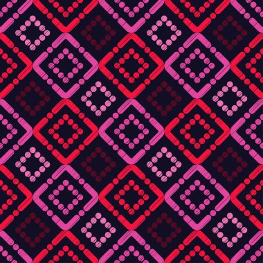 Polka dot seamless modeli. Geometrik arka plan. Nokta, daireler ve düğmeler. Duvar kağıdı, tekstil, ambalaj, web sayfası arka planı davetiye, için kullanılabilir.