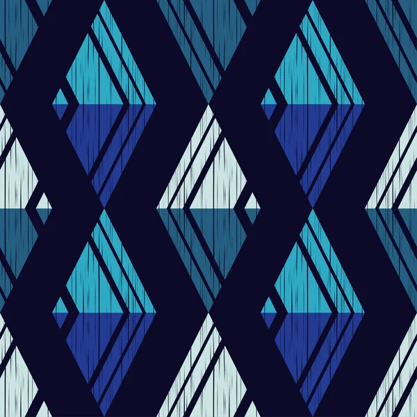 Бесшовный Абстрактный Геометрический Узор Треугольники Векторный Шаблон Мозаичная Текстура Скриббл — стоковый вектор