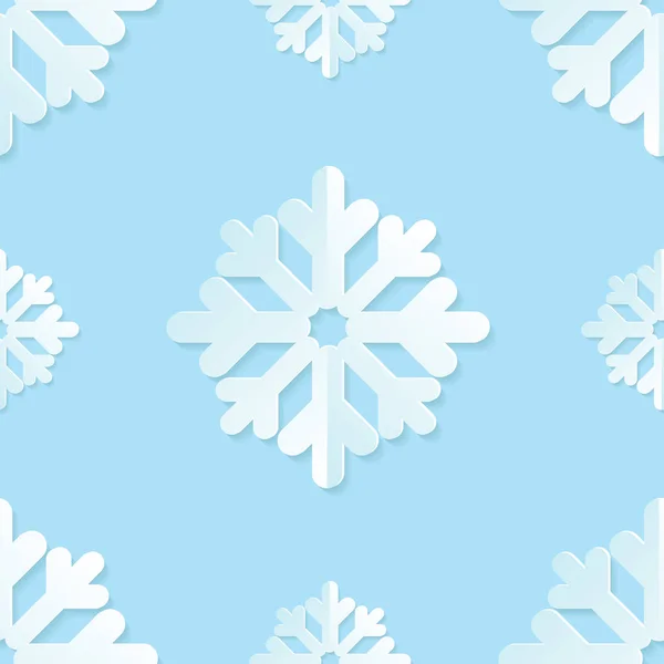 Fundo Vetorial Sem Costura Com Flocos Neve Decorativos Feliz Inverno —  Vetores de Stock