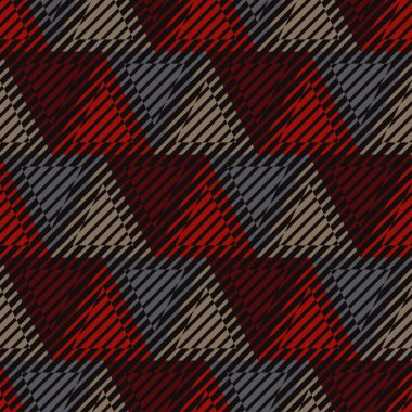 Dikişsiz soyut geometrik desen. Çizgili üçgenler. Vektör desen. Mozaik doku. Duvar kağıdı, tekstil, ambalaj, web sayfası arka planı davetiye, için kullanılabilir.