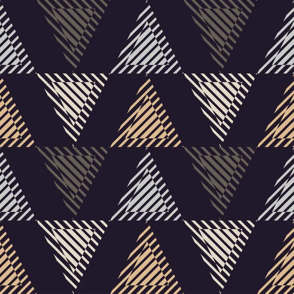 Nahtlose Abstrakte Geometrische Muster Gestreifte Dreiecke Vektormuster Mosaikstruktur Kann Für — Stockvektor