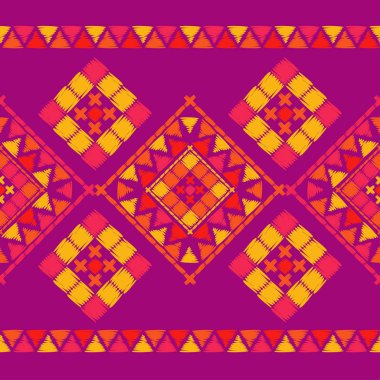 Etnik boho seamless modeli. Nakış kumaş üzerine. Geleneksel süs. Kabile desen. Halk motif. Duvar kağıdı, tekstil, ambalaj, web sayfası arka planı davetiye, için kullanılabilir.