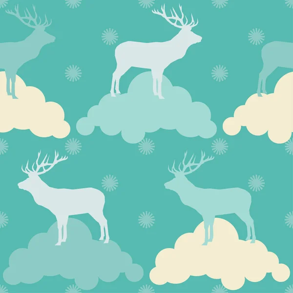 Seamless Vector Background Deer Graphic Element Design Can Used Wallpaper — Stock Vector