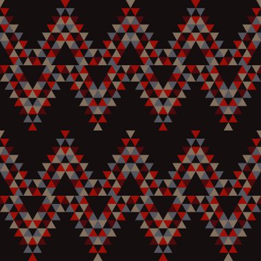 Etnik boho seamless modeli. Doku üçgenler. Geleneksel süs. Kabile desen. Halk motif. Duvar kağıdı, tekstil, ambalaj, web sayfası arka planı davetiye, için kullanılabilir.