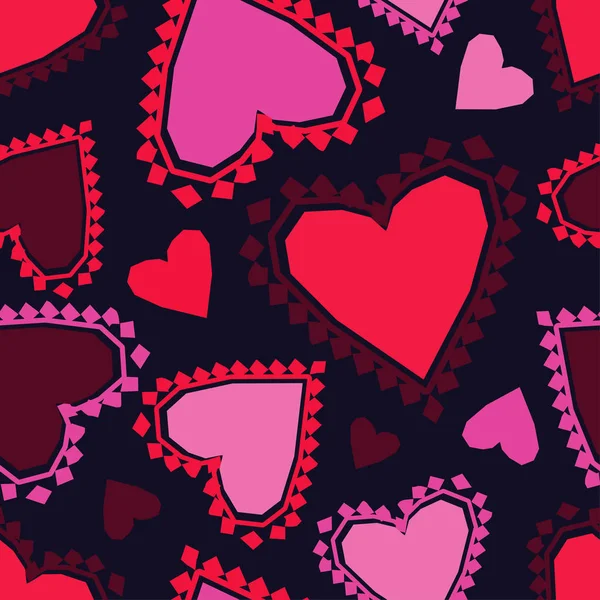 Wzór Serca Dekoracyjne Valentine Day Ilustracja Wektorowa Mogą Być Używane — Wektor stockowy