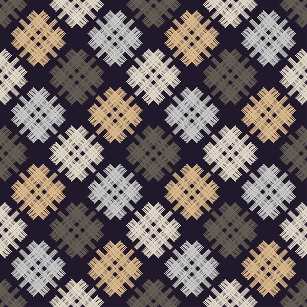 Пэтчворк Текстуры Плетение Ручной Штрих Trendy Seamless Дизайн Узора Векторный — стоковый вектор