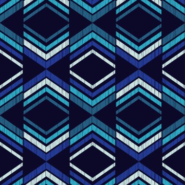 Zikzaklar eski doku ile şekiller. Son moda dikişsiz desen tasarımlar. Vektör geometrik arka plan. Duvar kağıdı, tekstil, ambalaj, web sayfası arka planı davetiye, için kullanılabilir.