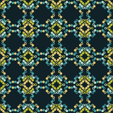 Polka dot seamless modeli. Daireler ve yüzük rakamları. Geometrik arka plan. Duvar kağıdı, tekstil, davetiye, web sayfası arka planı için kullanılabilir.