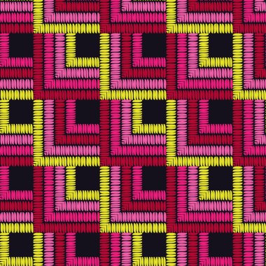 Etnik boho seamless modeli. Şekilleri'nden el-Shading şeritler. Geleneksel süs. Kabile desen. Halk motif. Duvar kağıdı, tekstil, davetiye, web sayfası arka planı için kullanılabilir.