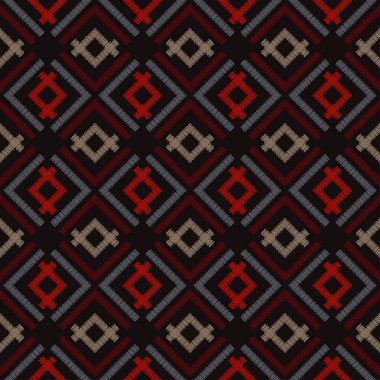 Etnik boho seamless modeli. Şekilleri'nden el-Shading şeritler. Geleneksel süs. Kabile desen. Halk motif. Duvar kağıdı, tekstil, davetiye, web sayfası arka planı için kullanılabilir.