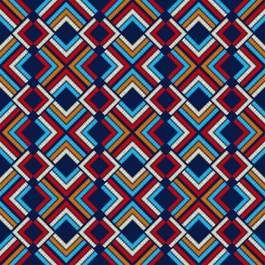 Etnik boho seamless modeli. Şekilleri'nden el-Shading şeritler. Geleneksel süs. Kabile desen. Halk motif. Duvar kağıdı, tekstil, davetiye, web sayfası arka planı için kullanılabilir.