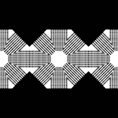 Son moda dikişsiz desen tasarımlar. Siyah ve beyaz mozaik sekizgenler çizgili doku ile ile. Vektör geometrik arka plan. Duvar kağıdı, tekstil, ambalaj davetiye, için kullanılabilir.