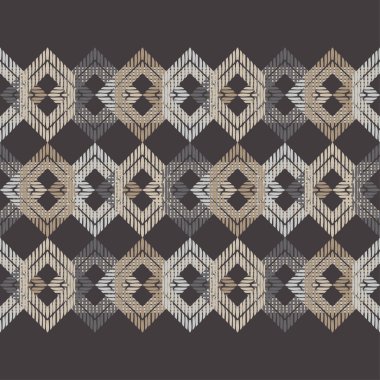 Etnik boho seamless modeli. Mozaik çizgili şekil. Geleneksel süs. Kabile desen. Halk motif. Duvar kağıdı, tekstil, ambalaj, web sayfası arka planı davetiye, için kullanılabilir.