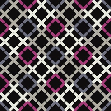 Son moda dikişsiz desen tasarımlar. Mozaik haçlar. Vektör geometrik arka plan. Duvar kağıdı, tekstil, ambalaj, web sayfası arka planı davetiye, için kullanılabilir.