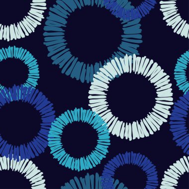 Polka dot seamless modeli. Çizilmiş daireler şeritler. Geometrik arka plan. Duvar kağıdı, tekstil, davetiye, web sayfası arka planı için kullanılabilir.