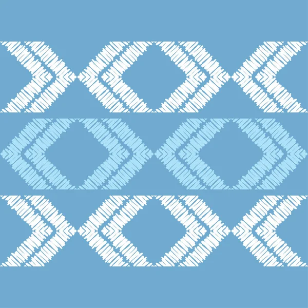 Ethnische Boho Nahtlose Muster Stickerei Auf Stoff Traditionelles Ornament Stammesmuster — Stockvektor