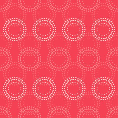 Polka dot seamless modeli. Mozaik renkli topları. Geometrik arka plan. Duvar kağıdı, tekstil, davetiye, web sayfası arka planı için kullanılabilir.