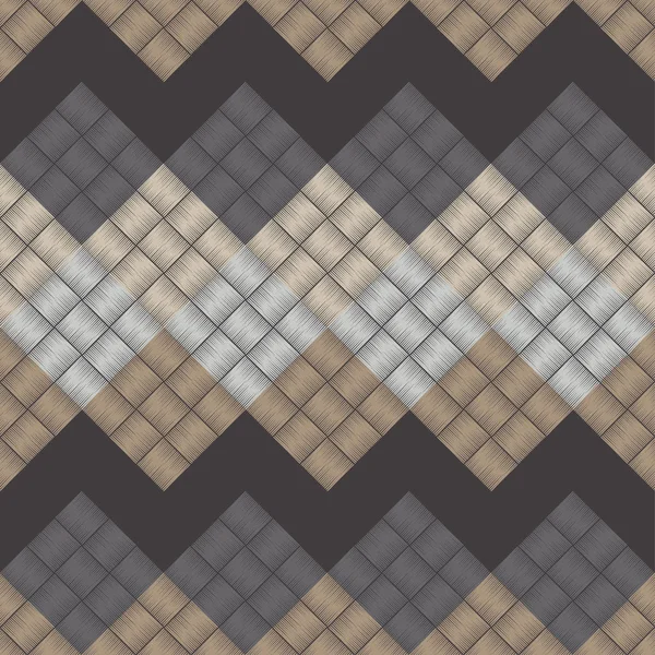 Módní Vzor Bezešvé Vzory Mozaika Čtverečních Ploch Patchwork Texturu Tkaní — Stockový vektor