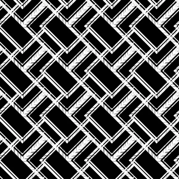 Trendige Nahtlose Musterdesigns Zickzack Mosaik Mit Alter Streifenstruktur Vektorgeometrischer Hintergrund — Stockvektor