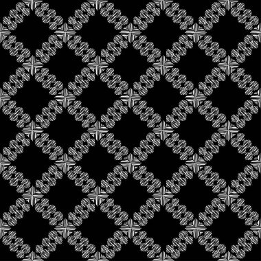 Son moda dikişsiz desen tasarımlar. Mozaik daireler ile rakamlar ve çizgili doku ile quadrilaterals. Vektör geometrik arka plan. Duvar kağıdı, tekstil, ambalaj, web sayfası arka planı davetiye, için kullanılabilir.