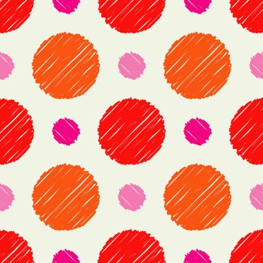 Polka dot seamless modeli. Mozaik doku kuluçkalık ile çevrelerin. Geometrik arka plan. Duvar kağıdı, tekstil, davetiye, web sayfası arka planı için kullanılabilir.