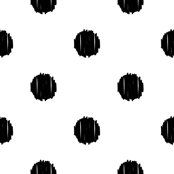 Modèle Sans Couture Pois Mosaïque Cercles Texture Hachurée Fond Géométrique — Image vectorielle