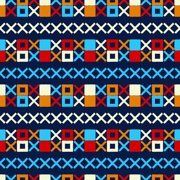 Modèle Sans Couture Boho Ethnique Ornement Traditionnel Modèle Tribal Motif — Image vectorielle