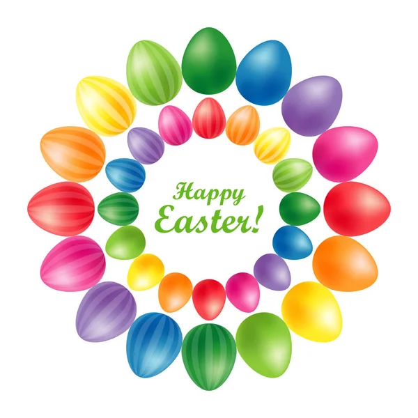 Renkli Paskalya yumurtaları. Gerçekçi illüstrasyon. Mutlu Paskalyalar! Tatil arka plan. Duvar kağıdı, tekstil, ambalaj, web sayfası arka planı davetiye, için kullanılabilir.