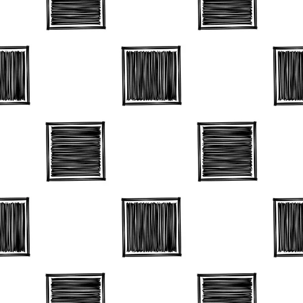 Trendige Nahtlose Musterdesigns Schwarz Weiß Figuren Tusche Gezeichnet Vektorgeometrischer Hintergrund — Stockvektor