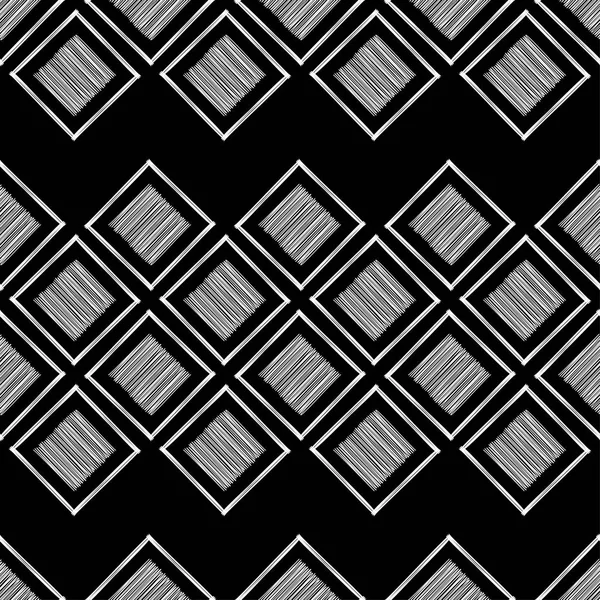 Modny Wzór Wzory Czarno Białe Rysunki Rysowane Tuszem Tło Geometrycznych — Wektor stockowy