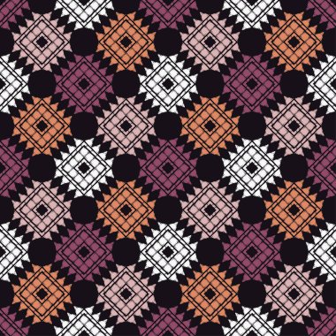 Etnik boho seamless modeli. Patchwork doku. Dokuma. Geleneksel süs. Kabile desen. Halk motif. Duvar kağıdı, tekstil, ambalaj, web sayfası arka planı davetiye, için kullanılabilir.