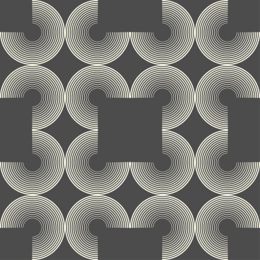 Polka dot seamless pattern. The semi-circles of thin strips. Geometric background. Can be used for wallpaper, textile, invitation card, wrapping, web page background. clipart