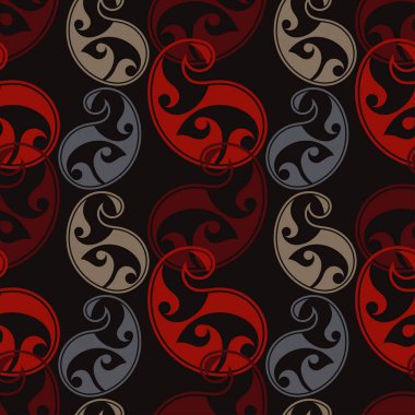 Desenli süsleme. Buta. Etnik boho seamless modeli. Halk motif. Duvar kağıdı, tekstil, ambalaj, web sayfası arka planı davetiye, için kullanılabilir.