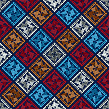 Etnik boho seamless modeli. Patchwork doku. Dokuma. Geleneksel süs. Kabile desen. Halk motif. Duvar kağıdı, tekstil, ambalaj, web sayfası arka planı davetiye, için kullanılabilir.