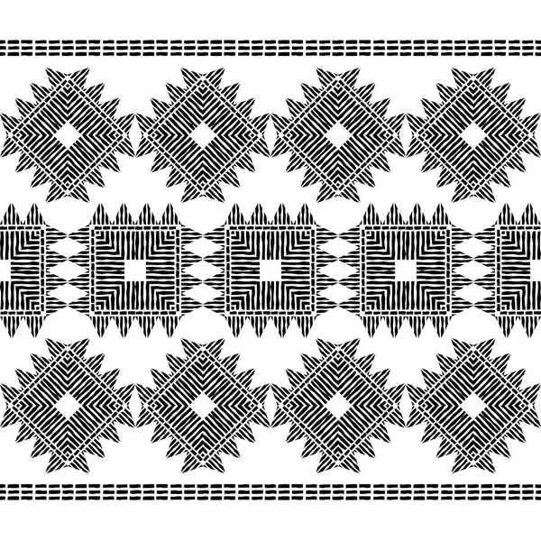 Patrón Étnico Boho Sin Costuras Textura Patchwork Tejiendo Adorno Tradicional — Vector de stock