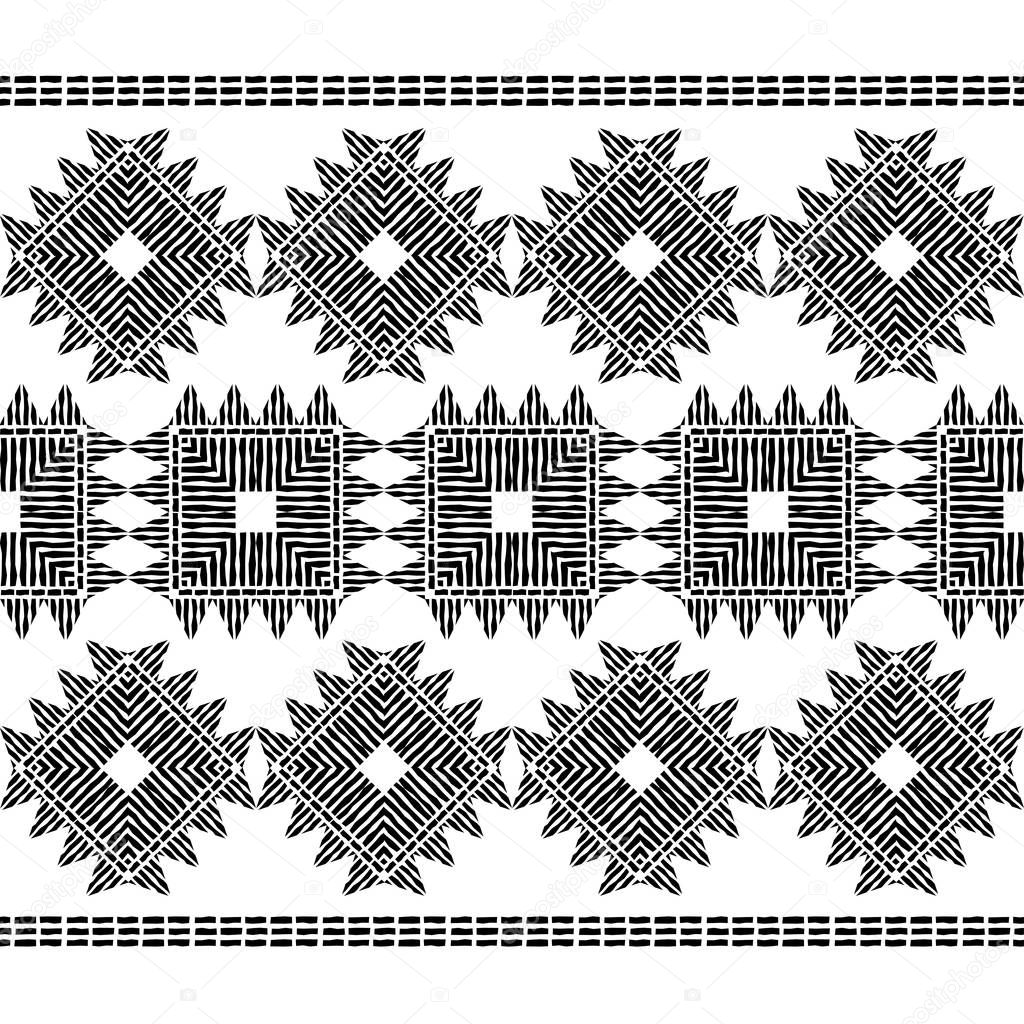 Ethnic boho seamless pattern. Patchwork texture. Weaving. Traditional ornament. Tribal pattern. Folk motif. Can be used for wallpaper, textile, invitation card, wrapping, web page background.