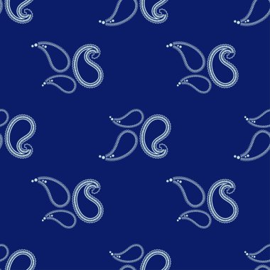 Desenli süsleme. Buta. Etnik boho seamless modeli. Halk motif. Duvar kağıdı, tekstil, ambalaj, web sayfası arka planı davetiye, için kullanılabilir.